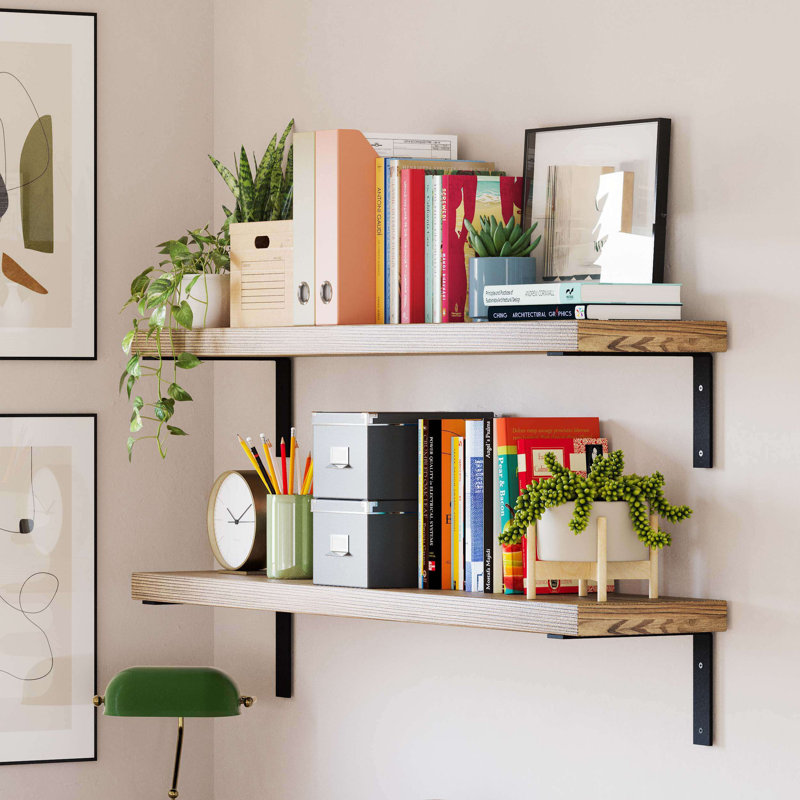 Deep wooden shelves sales